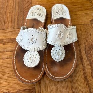 White Jack Rogers Sandals